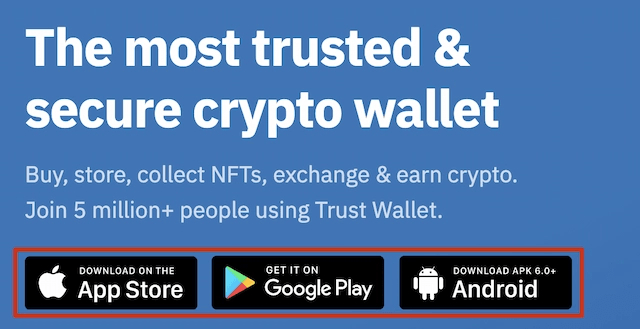kết nối ví trust wallet