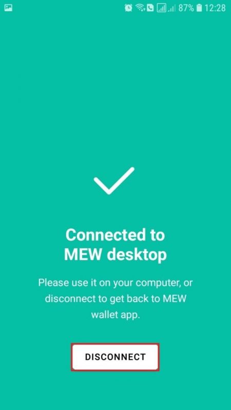 3 Đăng nhập vào ví MyEtherWallet bằng App MEW Wallet