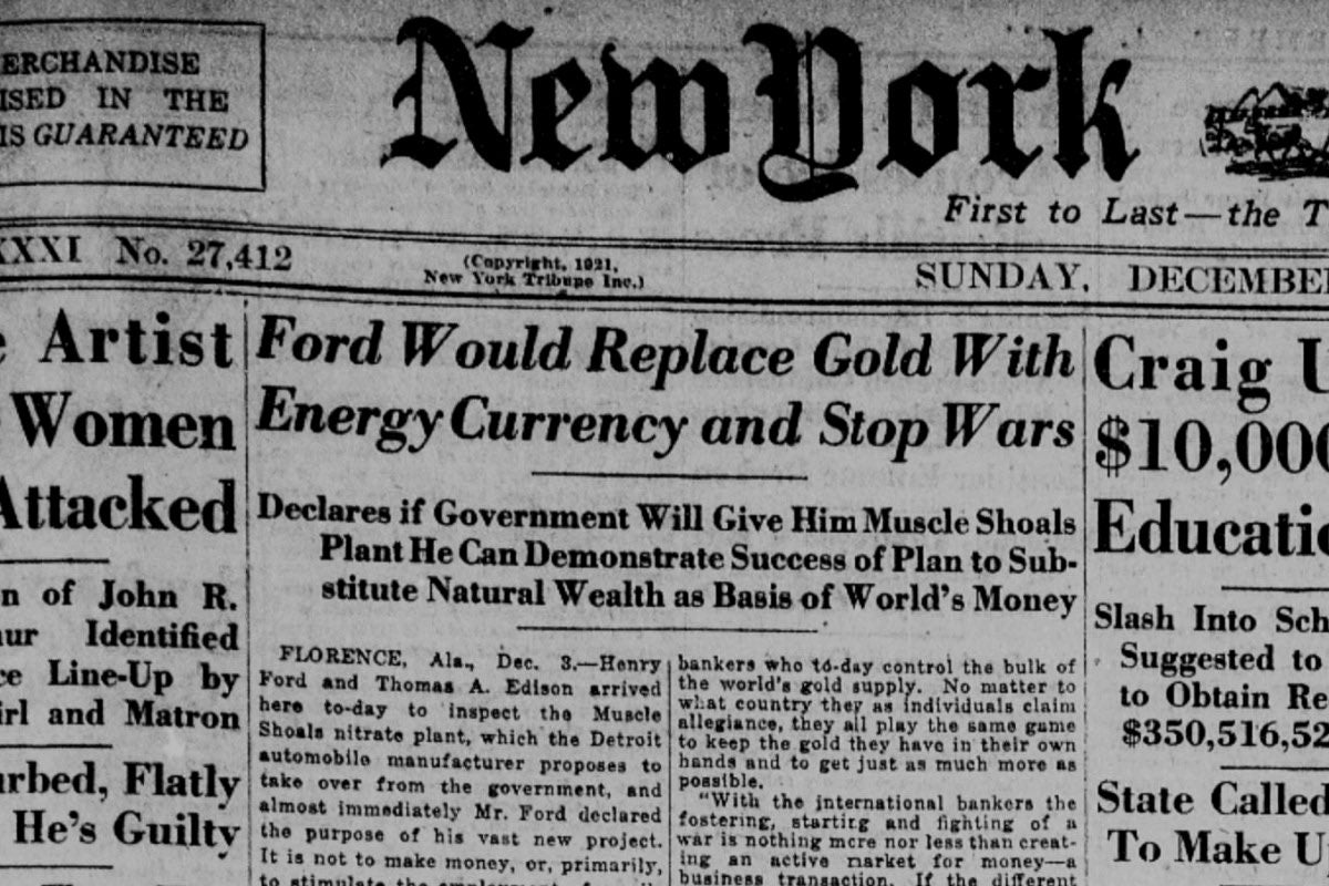 Bitcoin sẽ trở thành tiền tệ năng lượng của ý tưởng 100 năm trước